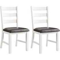 emmaline white dining chair   