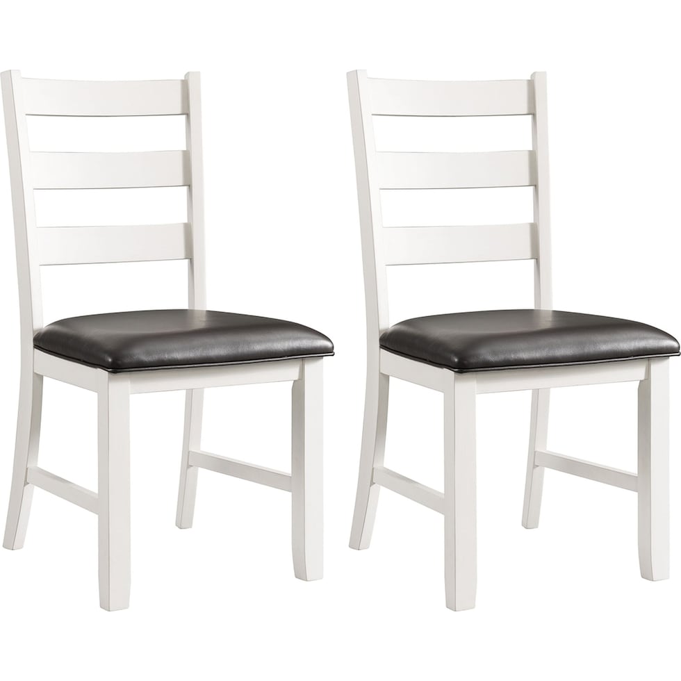 emmaline white dining chair   