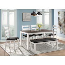 emmaline white dining chair   
