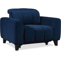 emmett blue power recliner   