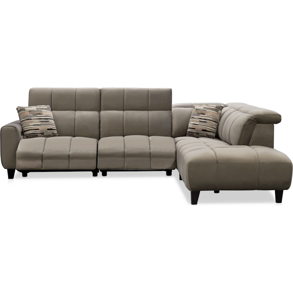 emmett gray  pc power reclining sectional   