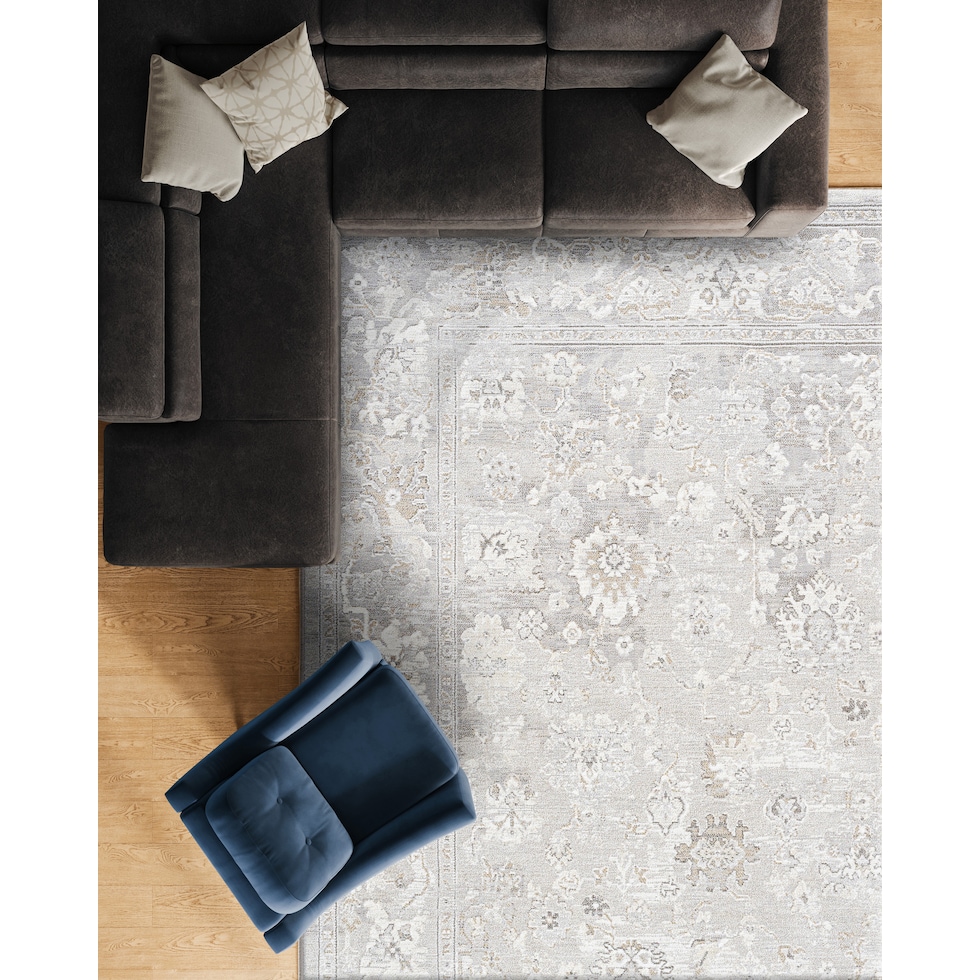emmons ivory gray beige area rug  x    