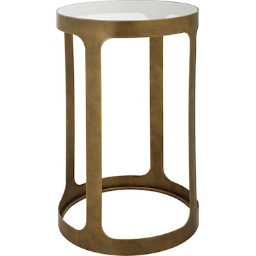 Rayden End Table - Antique Brushed Gold