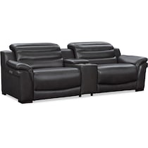 enzo gray  pc power reclining sofa   