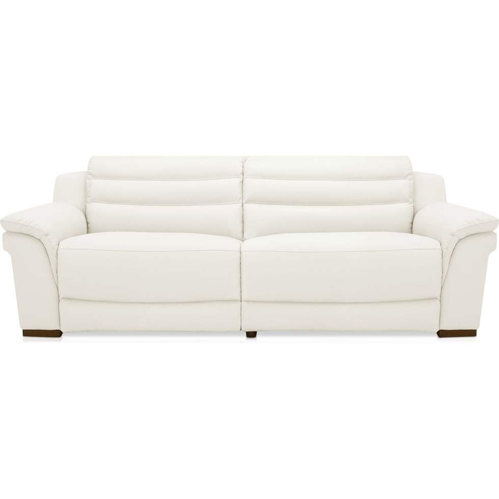 enzo white  pc power reclining sofa   
