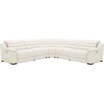 enzo white  pc power reclining sectional   