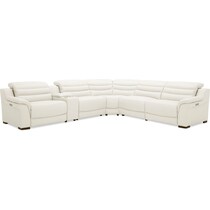 enzo white  pc power reclining sectional   