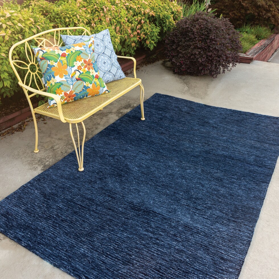 eos blue outdoor area rug   