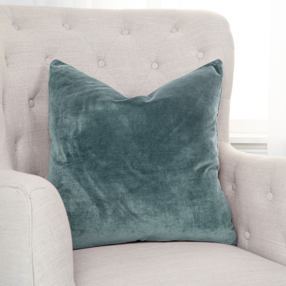 erika blue accent pillow   