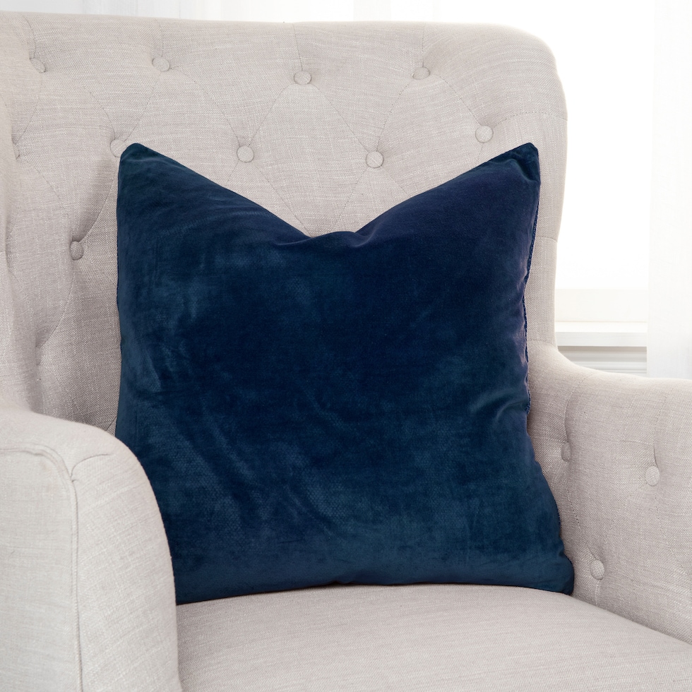 erika blue accent pillow   