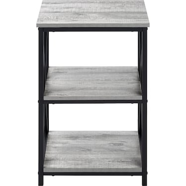 Erma End Table - Gray/Black