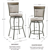 erwen gray counter height stool   