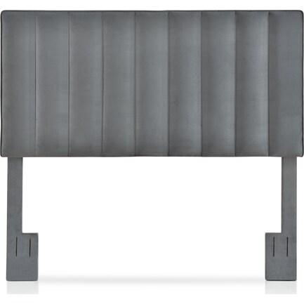 Esme King Upholstered Headboard - Charcoal Gray