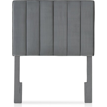 Esme Twin Upholstered Headboard - Charcoal Gray