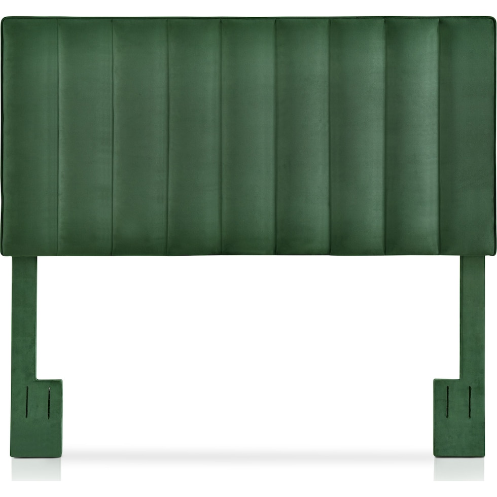 esme green full queen headboard   