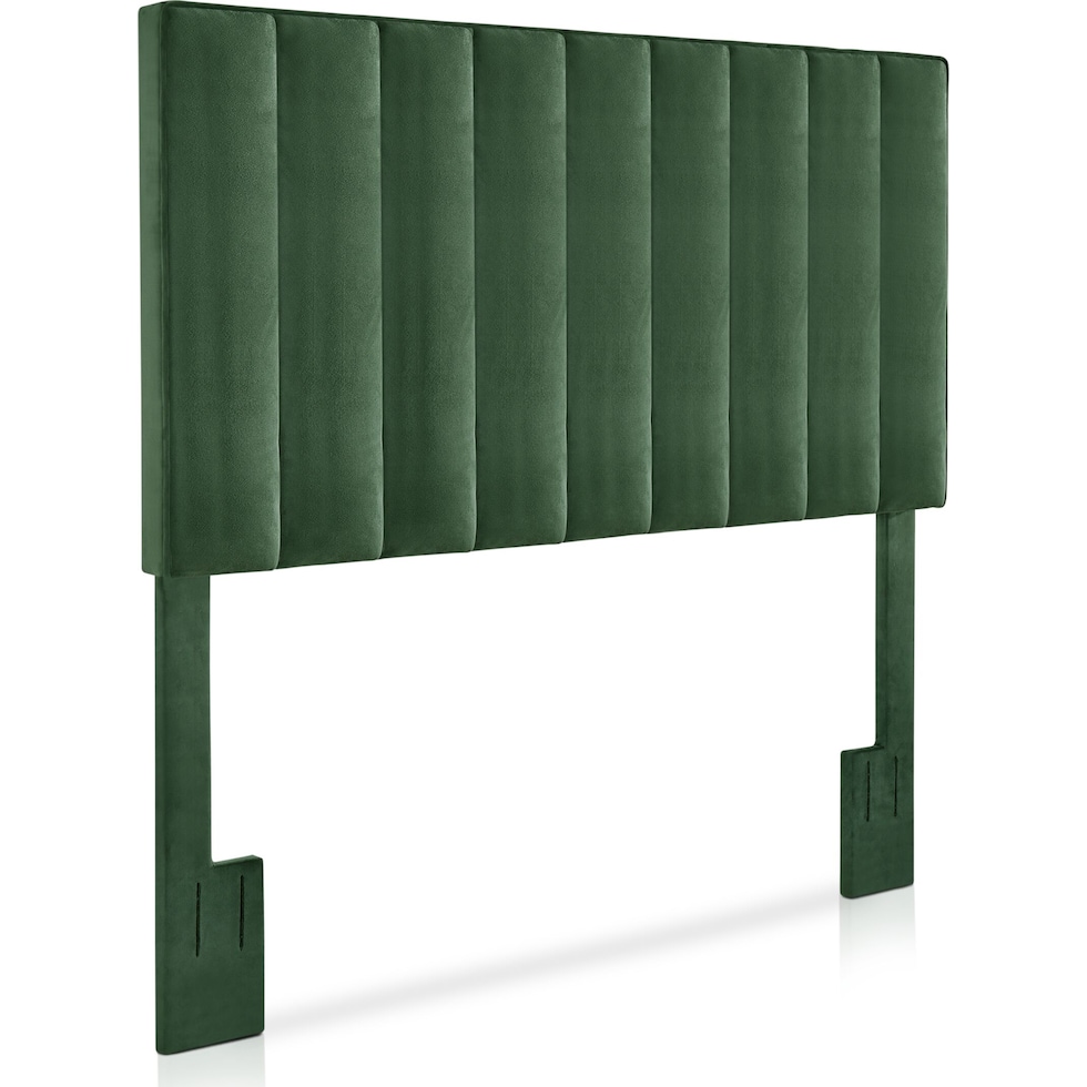 esme green full queen headboard   