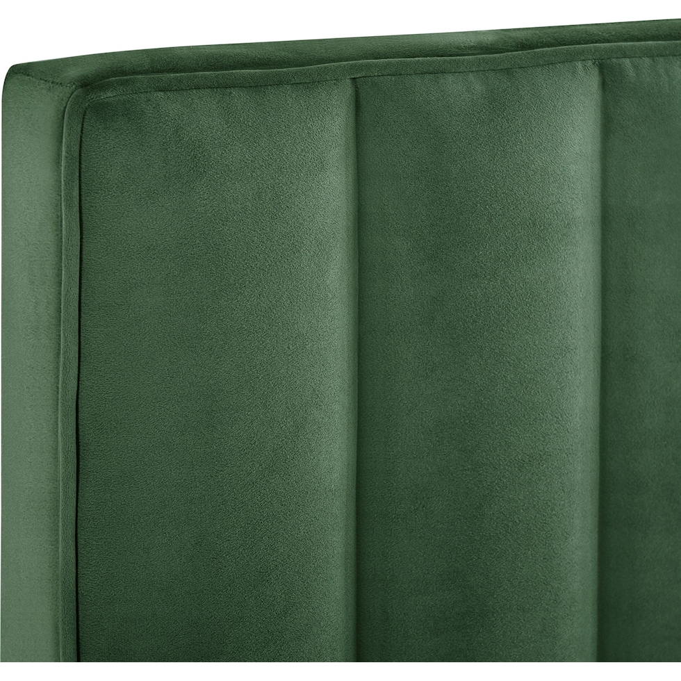 esme green full queen headboard   