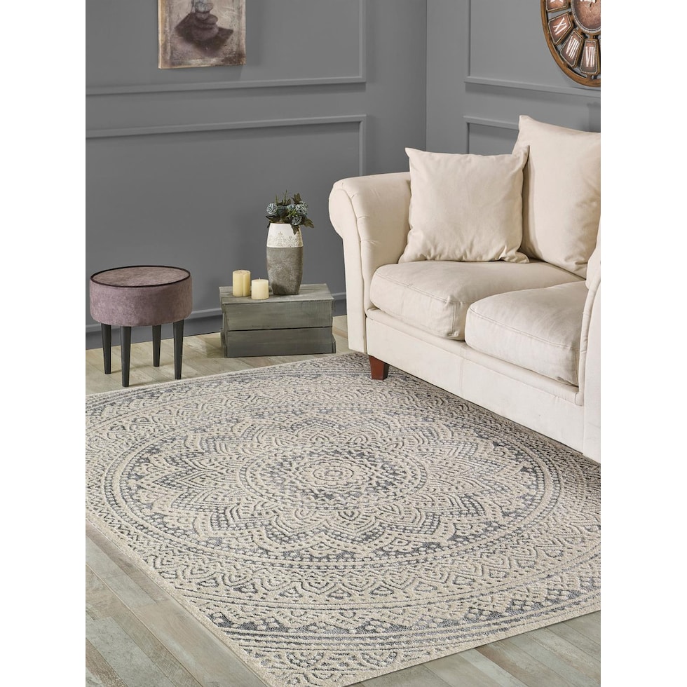 esona cream gray area rug  x    