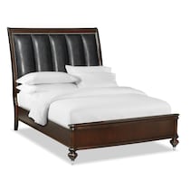 esquire merlot dark brown king bed   