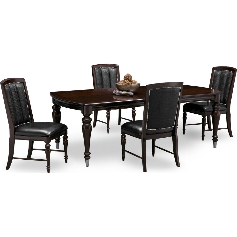 esquire dark brown  pc dining room   