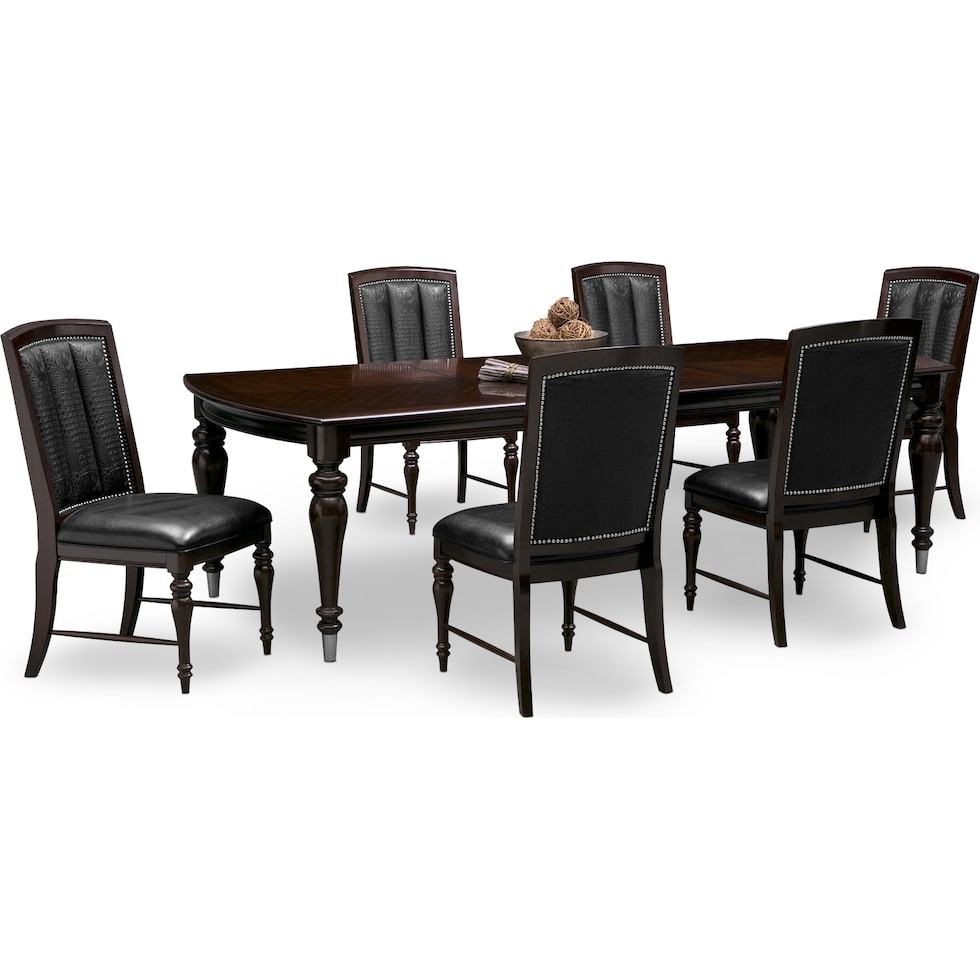 esquire dark brown  pc dining room   