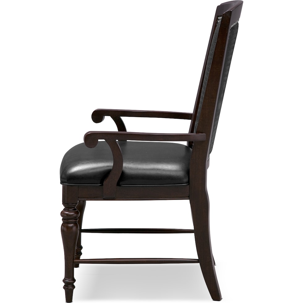 esquire dark brown arm chair   