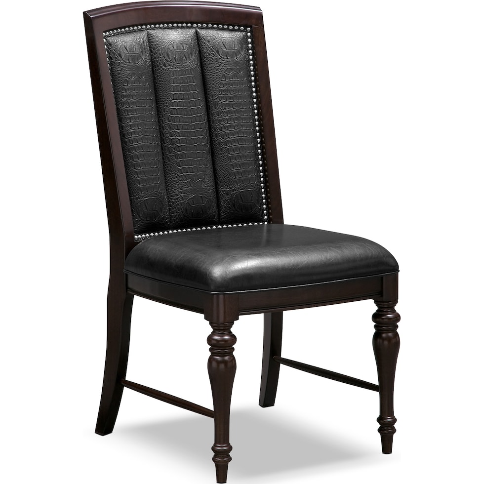 esquire dark brown side chair   