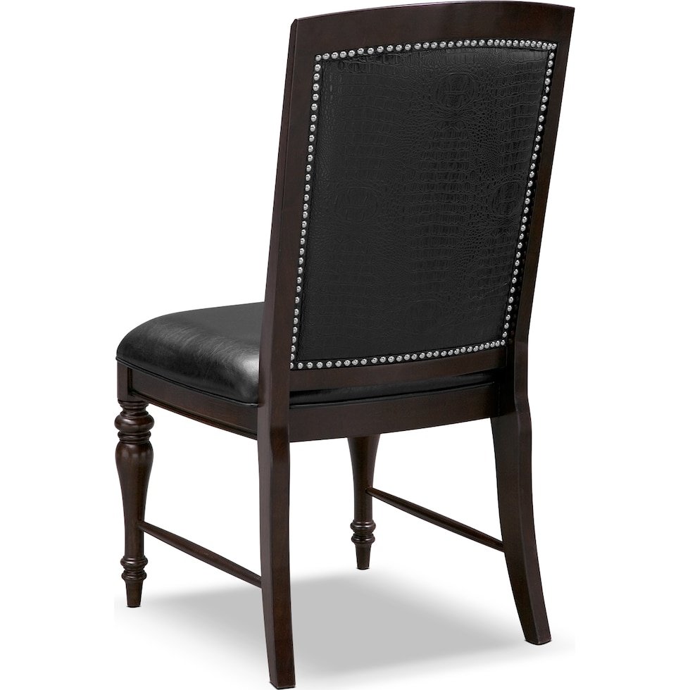 esquire dark brown side chair   