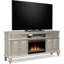 esquire white fireplace tv stand   