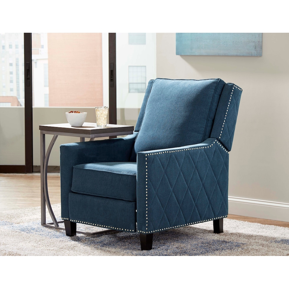 essex blue recliner   