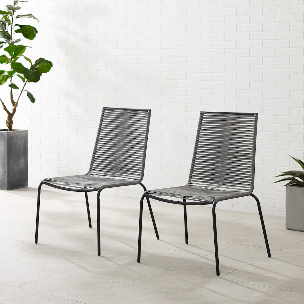 estero gray outdoor chair set   