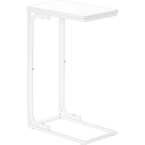 esther white end table   