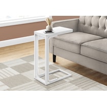 esther white end table   