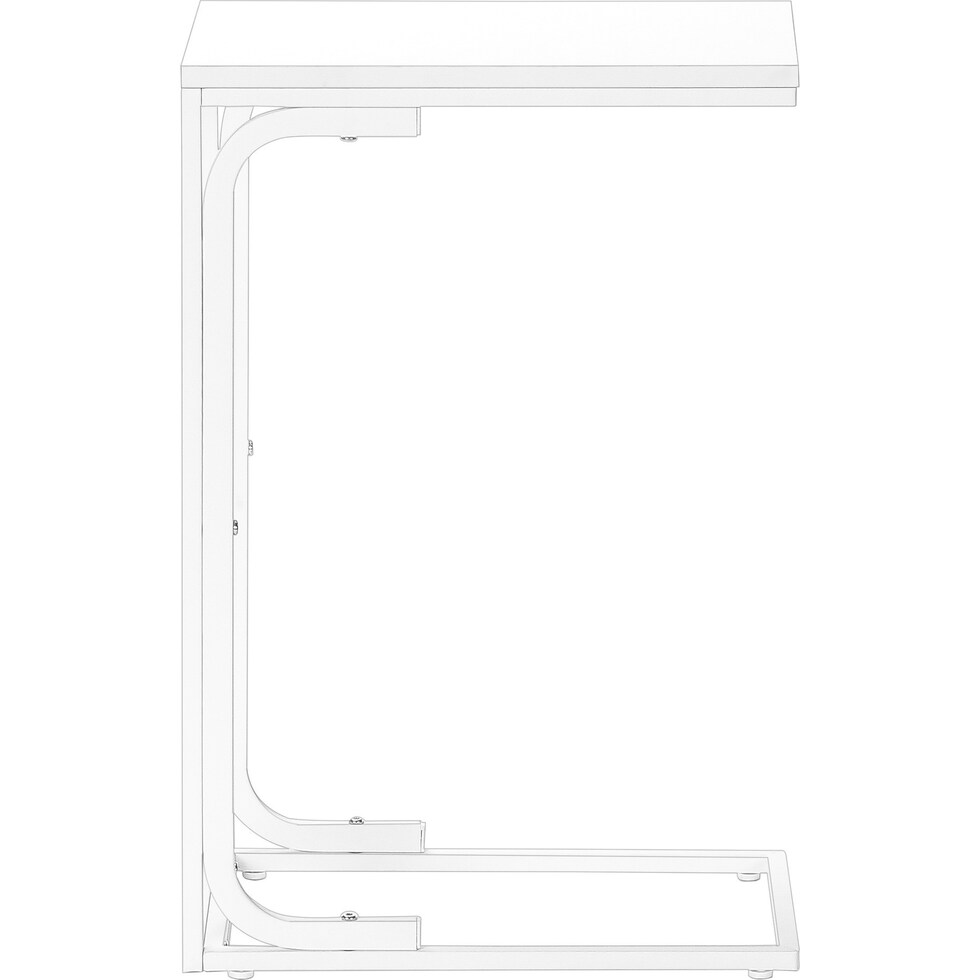 esther white end table   