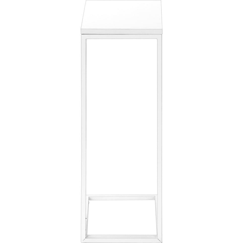 esther white end table   