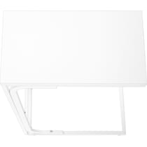 esther white end table   