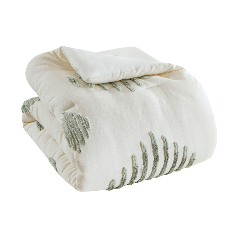 estrella green full queen bedding set   