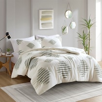 estrella green king california king bedding set   
