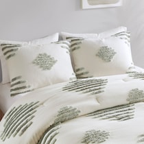 estrella green king california king bedding set   