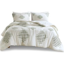 estrella green king california king bedding set   