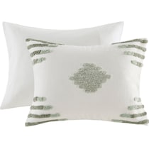 estrella green king california king bedding set   