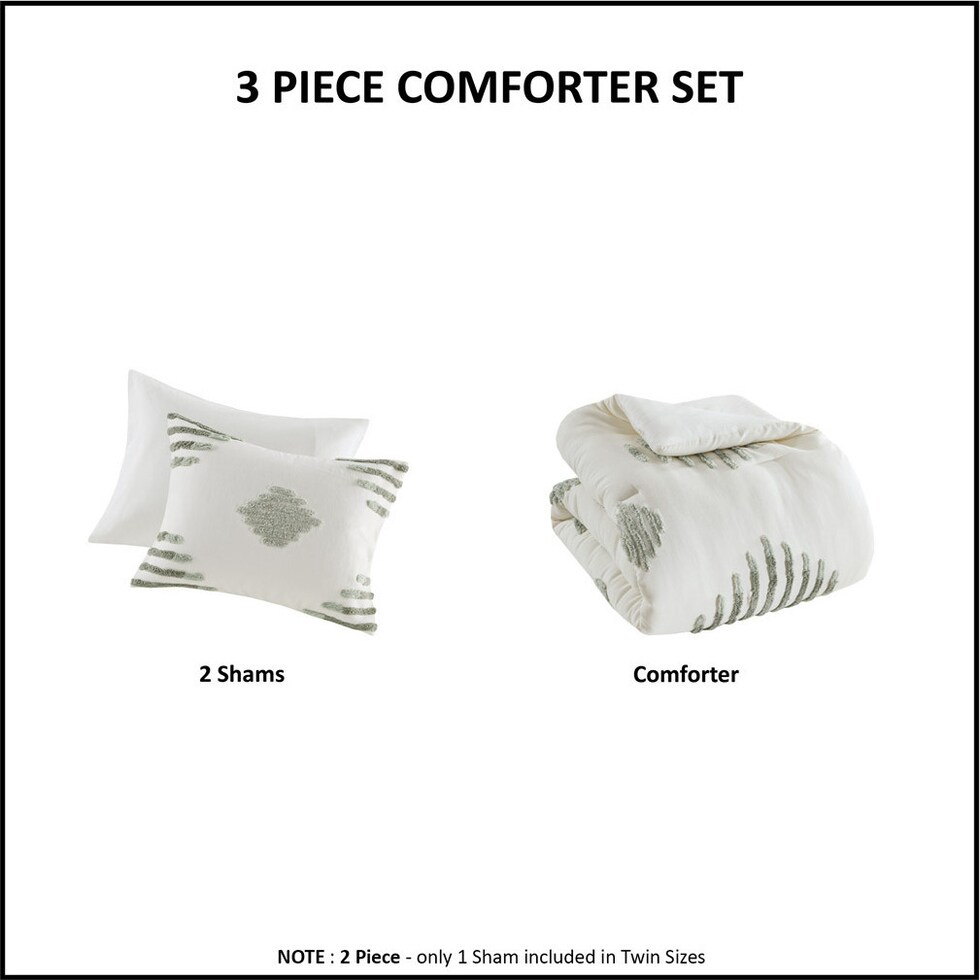 estrella green king california king bedding set   