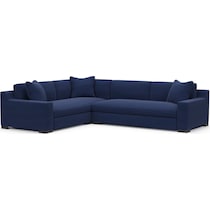 ethan blue  pc sectional with right facing sofa   