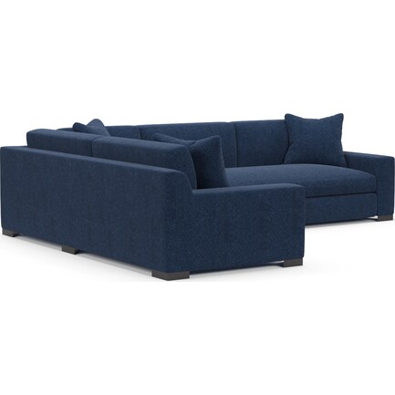 Ethan Foam Comfort 2-Piece Sectional with Right-Facing Sofa - Oslo Navy