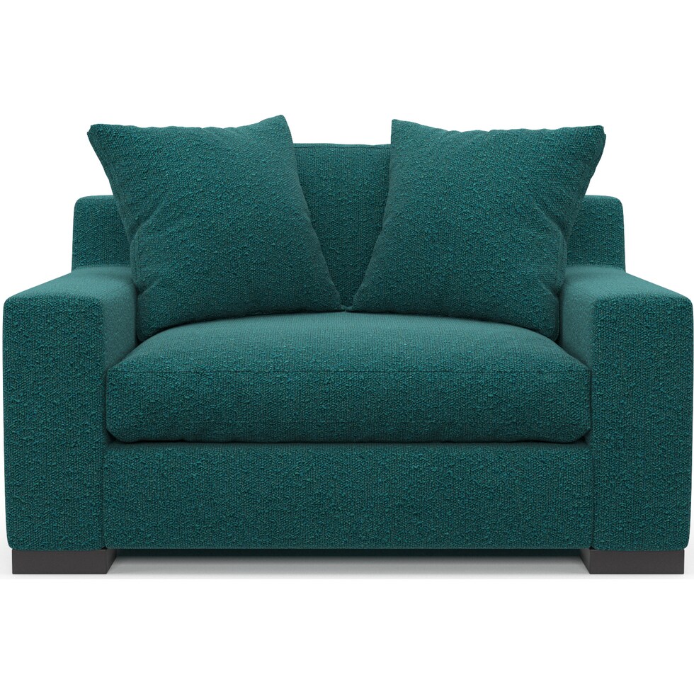 ethan blue chair and a half   