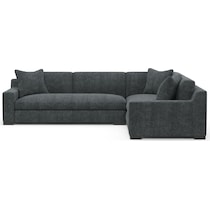 ethan blue sectional   