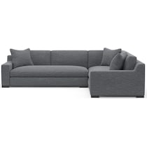 ethan blue sectional   