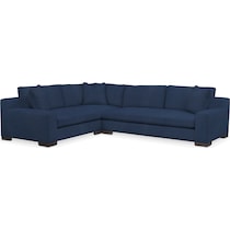 ethan blue sectional   