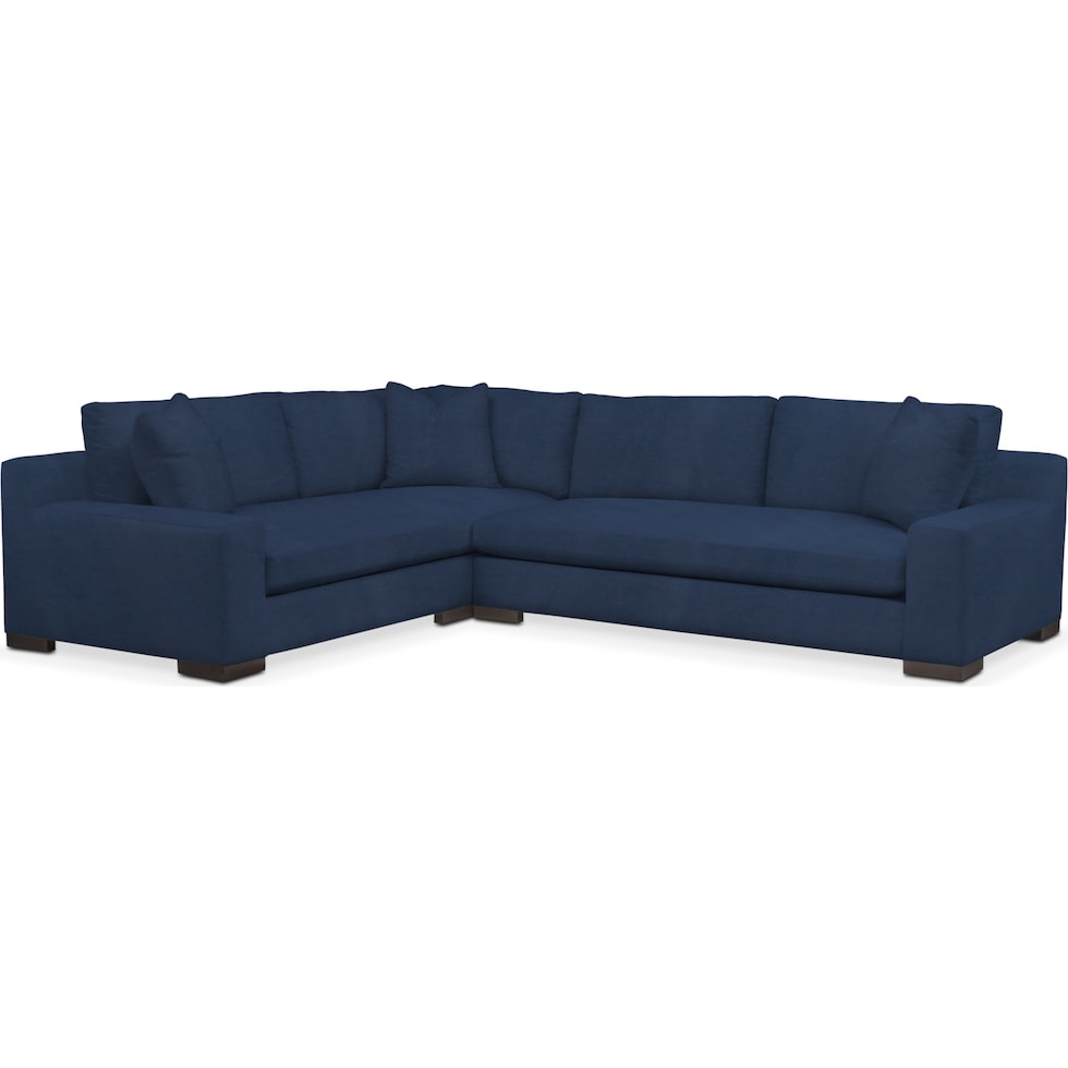 ethan blue sectional   