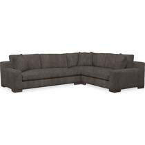 ethan dark brown  pc sectional with left facing sofa   